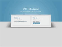 Tablet Screenshot of dctitleagency.com